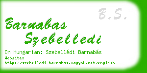 barnabas szebelledi business card